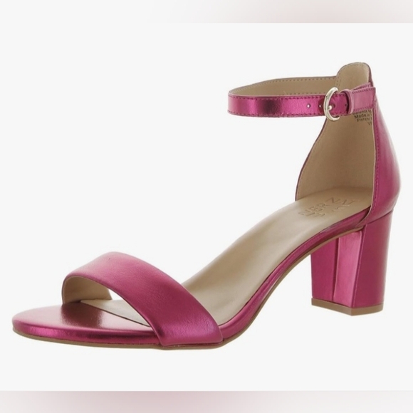Naturalizer Shoes - NATURALIZER VERA FUSCHIA Pink Ankle Strap Block Heel Sandals SZ 8 1/2